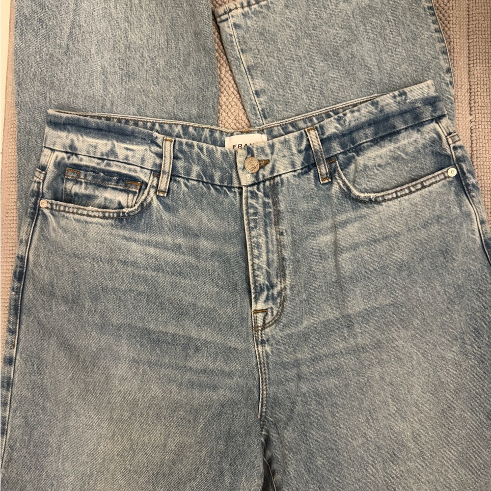 Frame Denim Light Blue Straight Leg Jeans